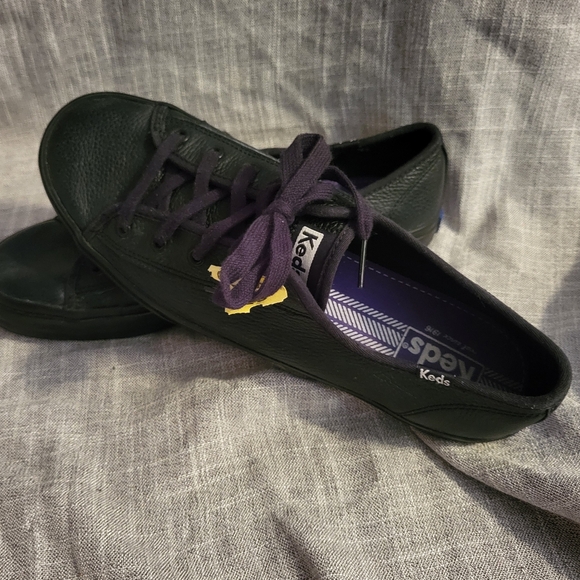 Keds Shoes For Women-Dbl Up Leather Blk/Blk- Size 10 - Picture 7 of 8